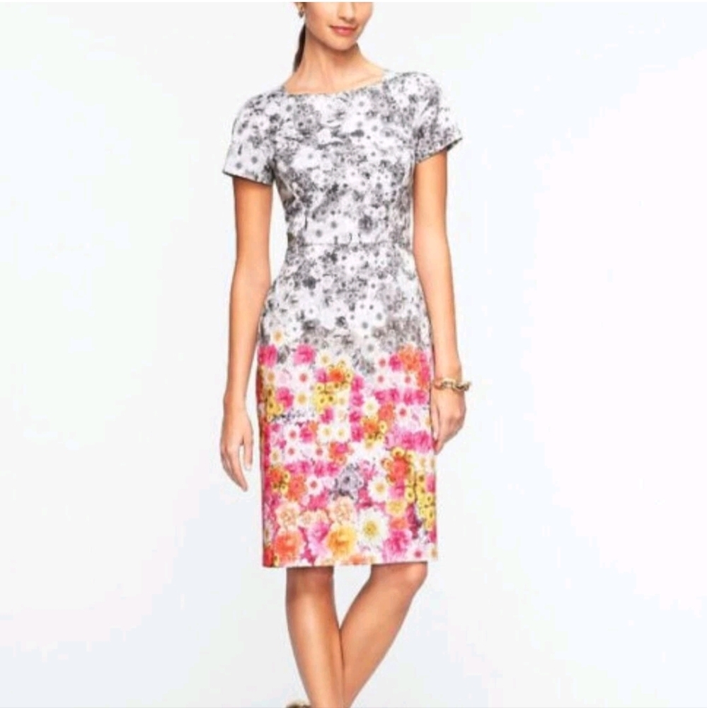 Talbot's Square Neck Floral Dress.